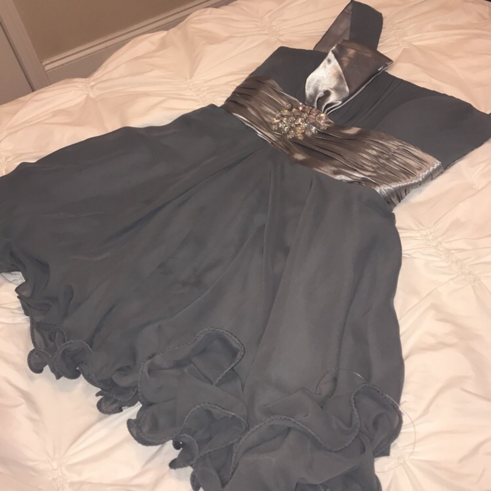 GRAY ELEGANT DRESS